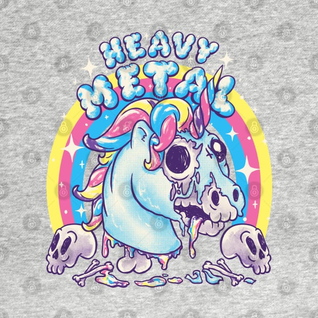 Heavy Metal Unicorn | Funny Cute Dead Unicorn Skull | Ironic Irony Ironical Sarcasm Sarcastic Poke fun Decay Death Putrefaction Zombie Making perfect Gift Present by anycolordesigns